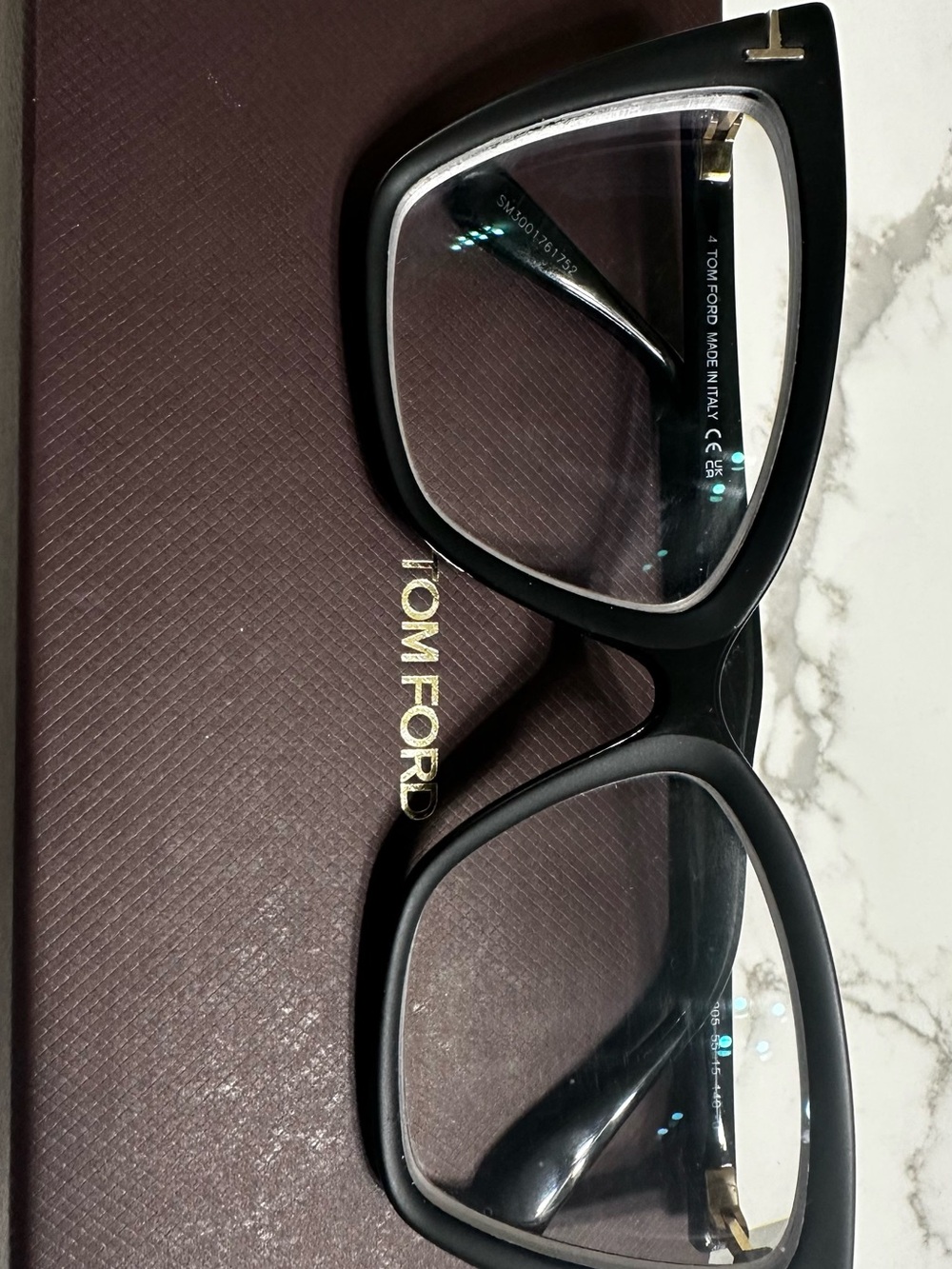 Tom Ford Black Women's Oversized Cat-Eye Glasses